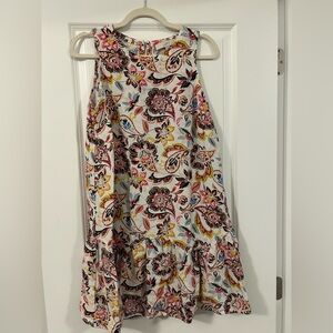 LOFT Multicolor Paisley Tiered Maxi Skirt - White Base